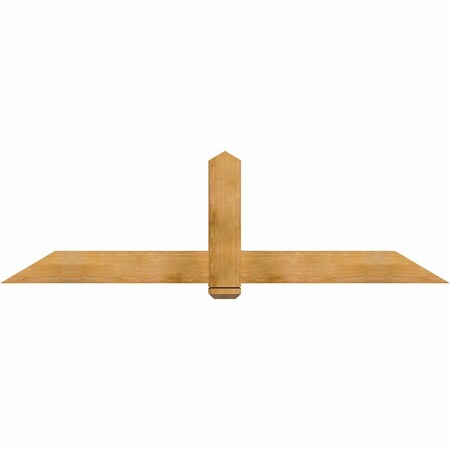 Ekena Millwork Eugene Rough Sawn Timber Gable Bracket, Western Red Cedar, 84"W x 24"H x 4"D x 6"F, 7/12 Pitch GBW084X24X0406EUG00RWR